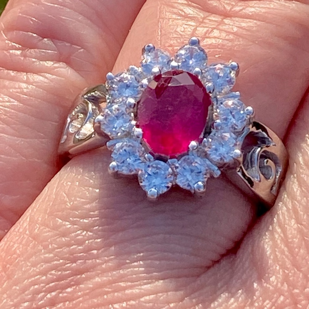 Sparkling Genuine Ruby Ring - image 5